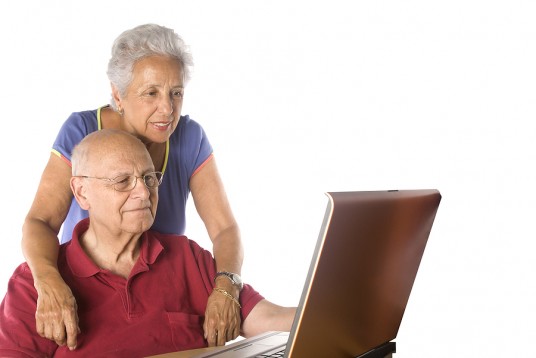 older couple on computer
